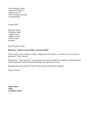 What is Credit Control and Why is it Important? 7 day collection letter