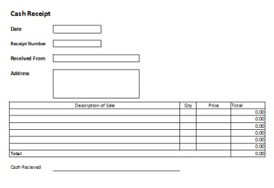 Free Cash Receipts Templates Free cash receipts templates for customers