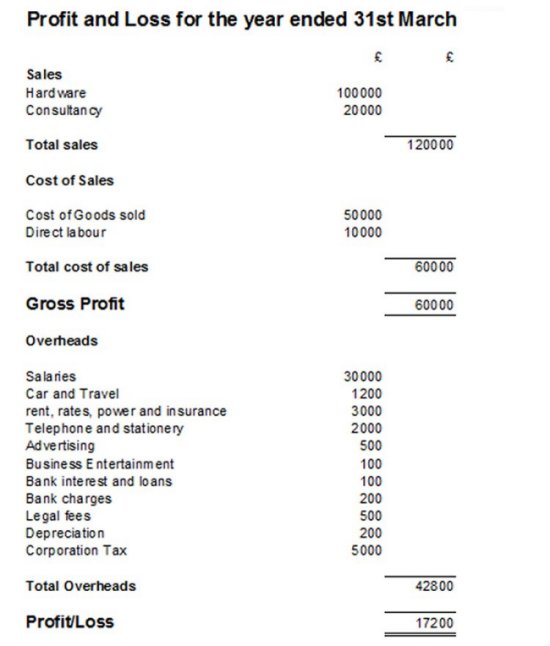 What is a Financial Statement? Example of a Profit and Loss Statement