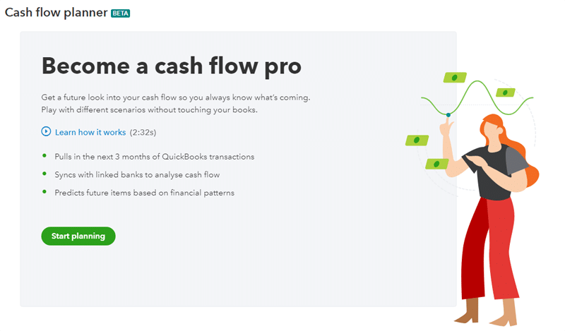 Intuit QuickBooks Online Review - Accounting Software UK 2025 QuickBooks Cash Flow Forecast