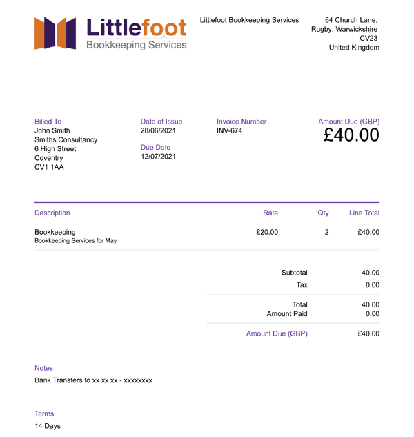 What is Credit Control and Why is it Important? Freshbooks Invoice Example