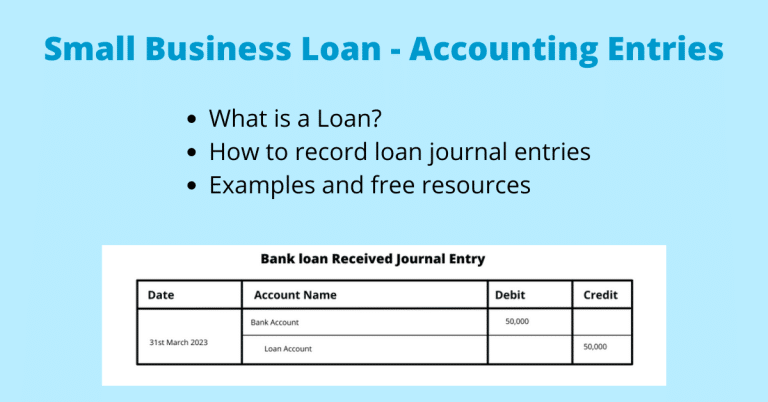 Loan accounting entries with a loan journal example