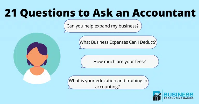 21 Questions to ask an accountant